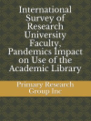 cover image of Pandemics Impact on Use of the Academic Library